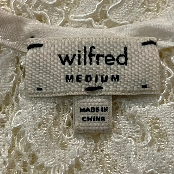 Wilfred women’s cream lace racerback Fairycore bohemian casual lightweight top M - Picture 3 of 8